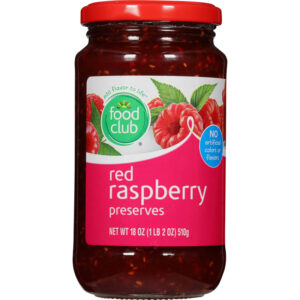 Food Club Red Raspberry Preserves 18 oz