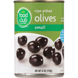 Food Club Ripe Pitted Olives Small 6 oz